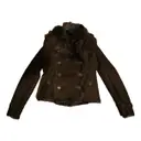 Leather coat Burberry - Vintage