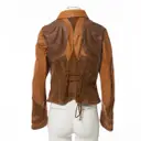 Class Cavalli Leather short vest for sale