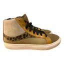 Leather high trainers Coach