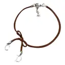Leather necklace Dior - Vintage