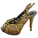 Python print Leather Heels Dolce & Gabbana