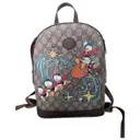Leather backpack Donald Duck Disney x Gucci