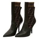 Leather ankle boots Fendi