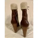 Leather lace up boots Fendi