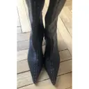 Leather boots Fendi - Vintage