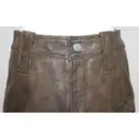 Leather mini skirt Ganni