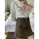 Leather mini skirt Ganni
