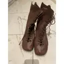 Glove Booties leather ankle boots Celine