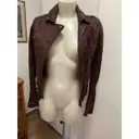 Leather biker jacket GUESS