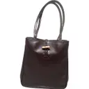 Brown Leather Handbag Roseau Longchamp