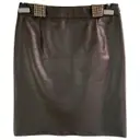 Leather mid-length skirt Hugo Boss