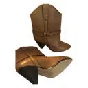 Lamsy leather boots Isabel Marant