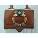 Madras leather crossbody bag Miu Miu