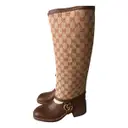 Marmont leather boots Gucci
