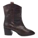 Leather ankle boots Massimo Dutti