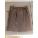 Max Mara 'S Leather mid-length skirt for sale