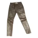 Leather straight pants Michael Kors