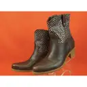 Leather ankle boots Miu Miu