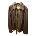 Leather biker jacket Moschino Cheap And Chic