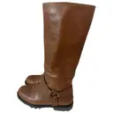 Leather riding boots Moschino Love