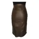 Leather skirt Mugler