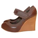 Brown Leather Mules & Clogs Chloé