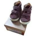 Brown Leather Trainers Pepe Children Shoes