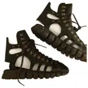 Brown Leather Sandals Jeremy Scott Pour Adidas