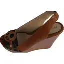 Brown Leather Sandals Fendi