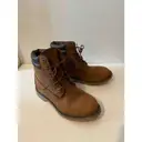 Leather biker boots Timberland
