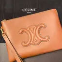 Triomphe leather clutch bag Celine