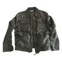 Leather jacket Trussardi - Vintage