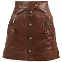Leather mini skirt Veronica Beard