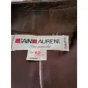Buy Yves Saint Laurent Leather skirt suit online - Vintage