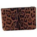 Leopard print Leather Clutch bag Balmain