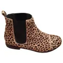 Leopard print Suede Boots Bonpoint