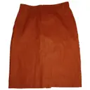 Brown Linen Skirt Hermès