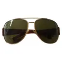 Brown Metal Sunglasses Miu Miu