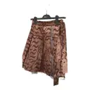 Silk mid-length skirt Miu Miu