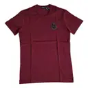 Burgundy Cotton T-shirt Dolce & Gabbana