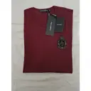 Buy Dolce & Gabbana Burgundy Cotton T-shirt online