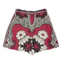 Buy Valentino Garavani Burgundy Cotton Shorts online
