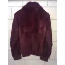 Buy D&G Burgundy Fur Biker jacket online - Vintage