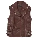 Burgundy Leather Biker jacket Afterpants