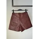 Ganni Leather shorts for sale