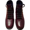 Burgundy Leather Lace ups Chanel