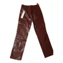 Leather straight pants Nour Hammour