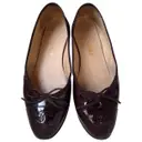 Burgundy Patent leather Flats Chanel