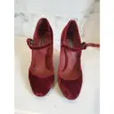 Buy Dolce & Gabbana Mary Jane velvet heels online