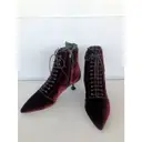 Buy Miu Miu Velvet lace up boots online